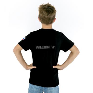 Футболка детская "Альфа", чёрный