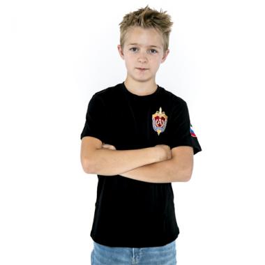 Футболка детская "Альфа", чёрный
