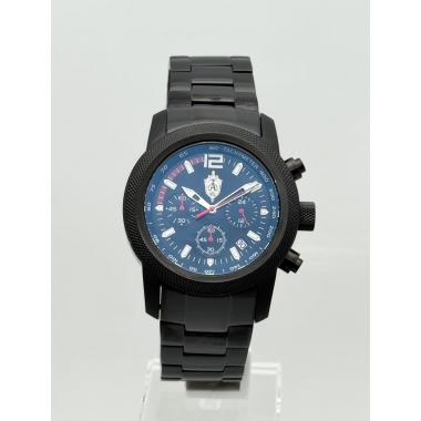 Часы "Альфа" кварцевые на браслете (черный/красный)