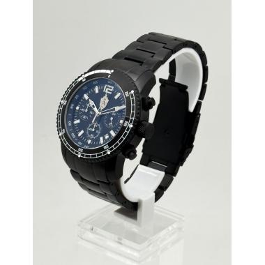 Часы "Альфа" кварцевые на браслете (черный/белый)