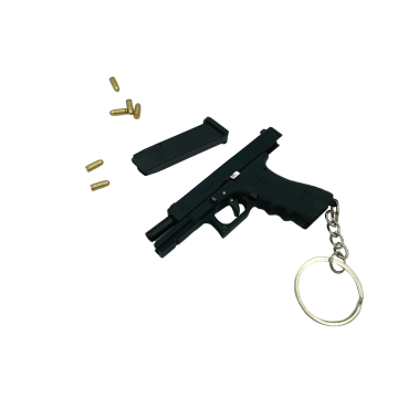 Брелок металлический, мини-модель пистолета