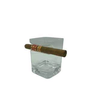 Стакан для виски с полочкой под сигару